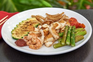 a plate of food on a table