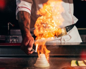 No body lights up an onion volcano quite like Benihana. The flames in this photo can be viewed in person by making a reservation!