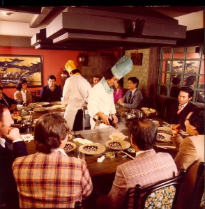 a group of people around a table